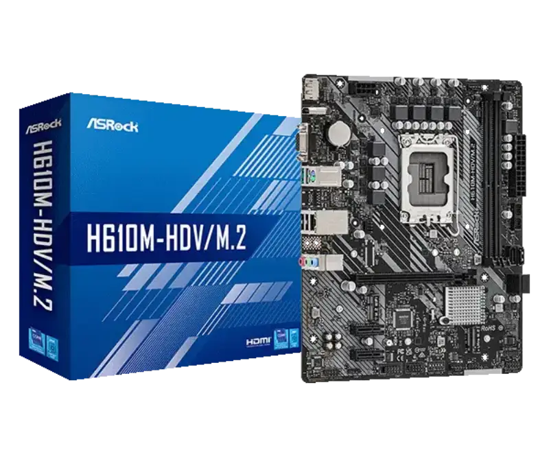 Picture of ASRock H610M-HDV M.2 2DDR4 4SATA3 LGA1700 ATX Motherboard 2.0