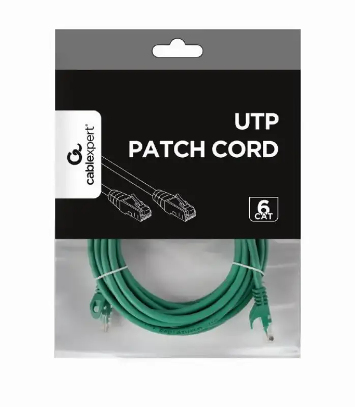 Picture of Gembird CAT6 UTP Patch cord 5m Green PP6U-5M/G