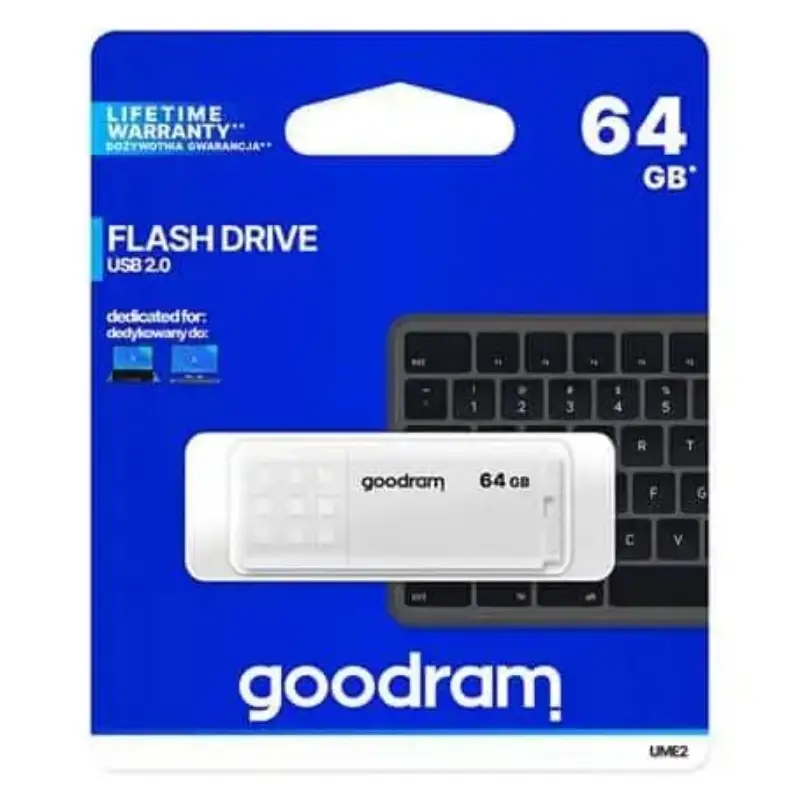 Picture of GOODRAM 64GB UME2 White USB 2.0 UME2-0640W0R11