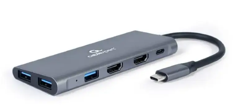 Picture of Gembird USB Type-C 3-in-1 multi-port adapter  (Hub + HDMI + PD) A-CM-COMBO3-03