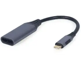 Picture of Gembird USB Type-C to Display Port male adapter cable 1.8m space gray CC-USB3C-DPF-01-6