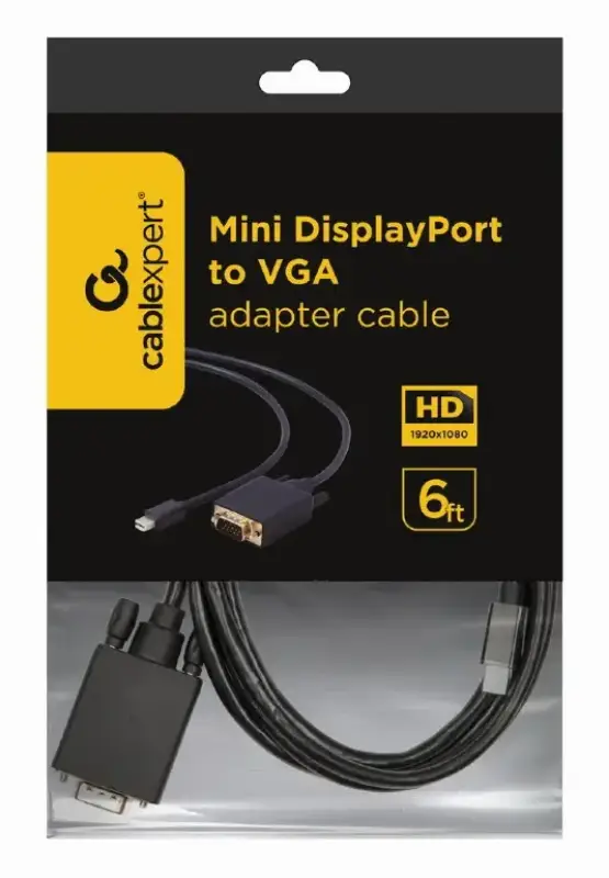 Picture of Gembird Mini Display Port > VGA 1.8m CC-mDPM-VGAM-6