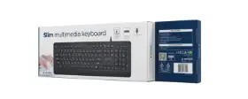 Picture of Gembird  Slim wired multimedia keyboard black Maltese Layout  KB-MCH-05-MLT