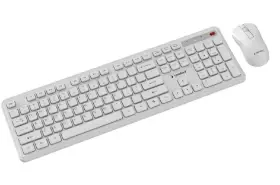 Picture of Gembird  Slim Pro Business wireless desktop set  white,US Layout  KBS-WPS-01-W