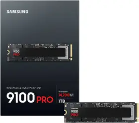 Picture of Samsung 9100 PRO Heatsink Internal SSD, 1TB,  M.2 2280, PCIe 5.0 x4 NVMe 2.0 MZ-VAP1T0CW