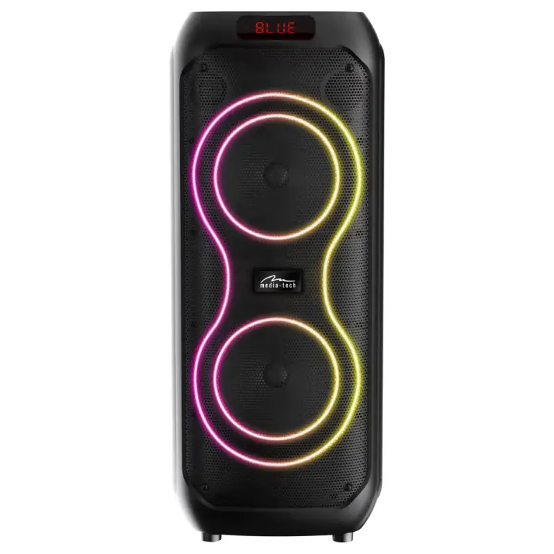 Picture of Mediatech POWER AUDIO MAX – Large Bluetooth speaker, 120W RMS / 1400W PMPO, two8" speakers, MT3185