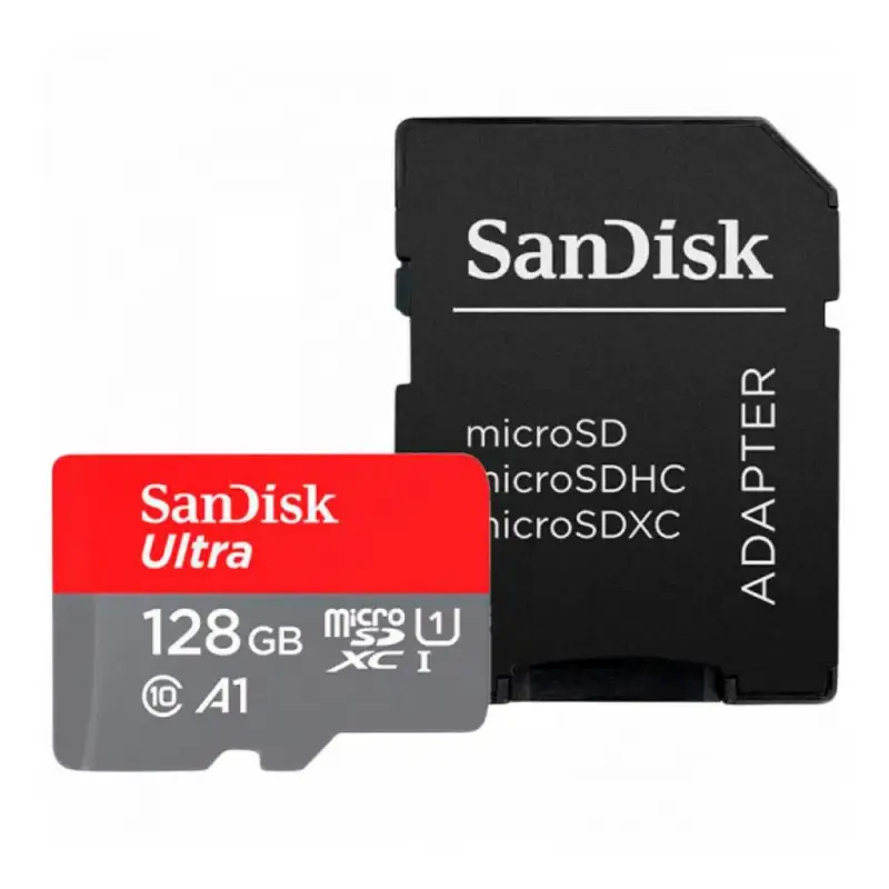 Picture of SanDisk Ultra 128GB  microSDXC UHS-I 140MB/s Class 10 U1 A1 +SD Adapter